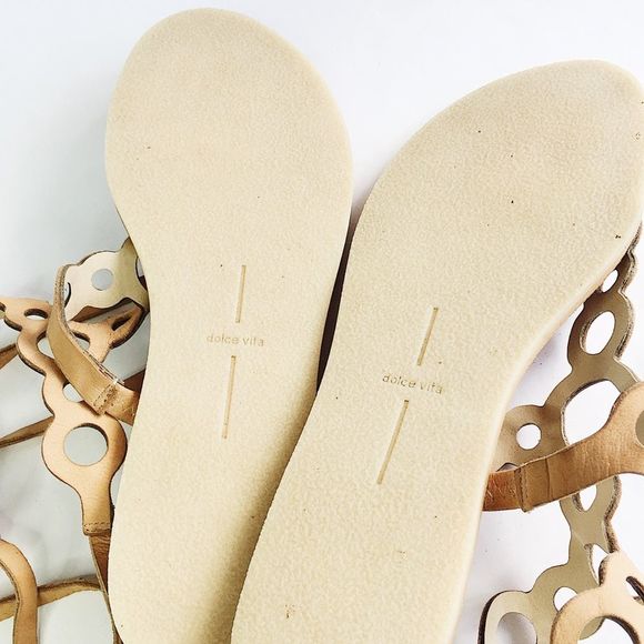 Dolce Vita Jorell Tan Leather Ankle Wrap Sandal 8 - Picture 7 of 8